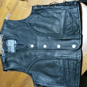 Mens leather vest